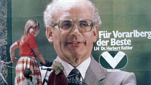 An election poster from 1979. (Bild: Helmut Klapper, Vorarlberger Landesbibliothek)