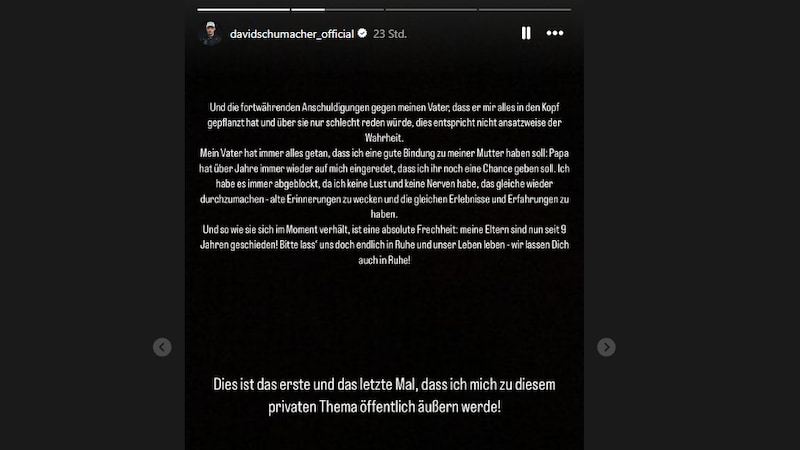 (Bild: Screenshot/Instagram_davidschumacher_official)