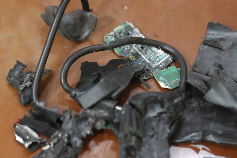 The pagers were literally shredded. (Bild: AFP)