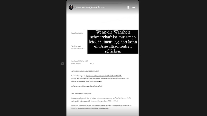 (Bild: Screenshot/Instagram_davidschumacher_official)