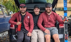 Vorarlbergs Hoffnungsträger für die Heim-WM 2027: Simon Fleisch, Nicolas Lussnig und Claudio ...