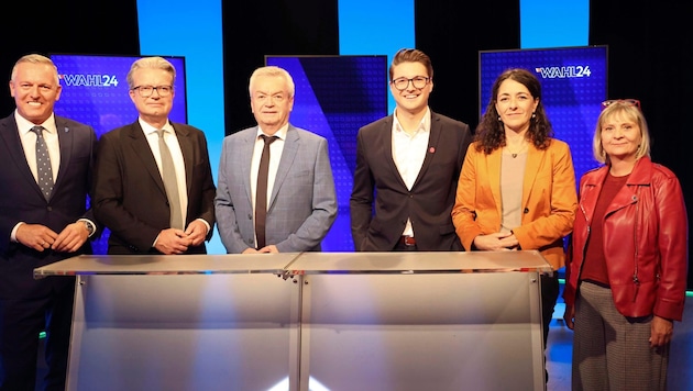 Die steirischen Parteichefs am Abend nach der Nationalratswahl (Bild: Jauschowetz Christian)