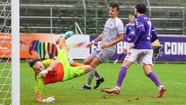 Pinzgau's Hasanovic (left) and Ziege (center). (Bild: Tröster Andreas/Kronen Zeitung)