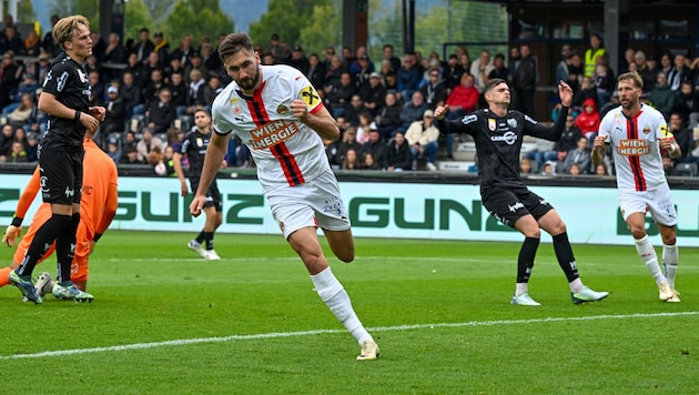 Dion Beljo scored Rapid's sixth win in a row against Altach. (Bild: GEPA)