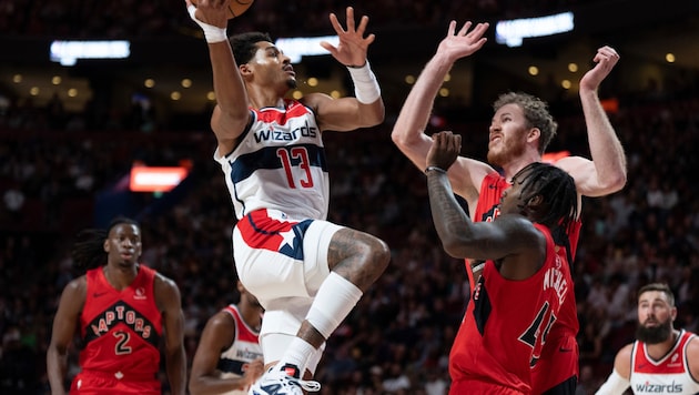 The Toronto Raptors defeat the Washington Wizards. (Bild: AP/Christinne Muschi)