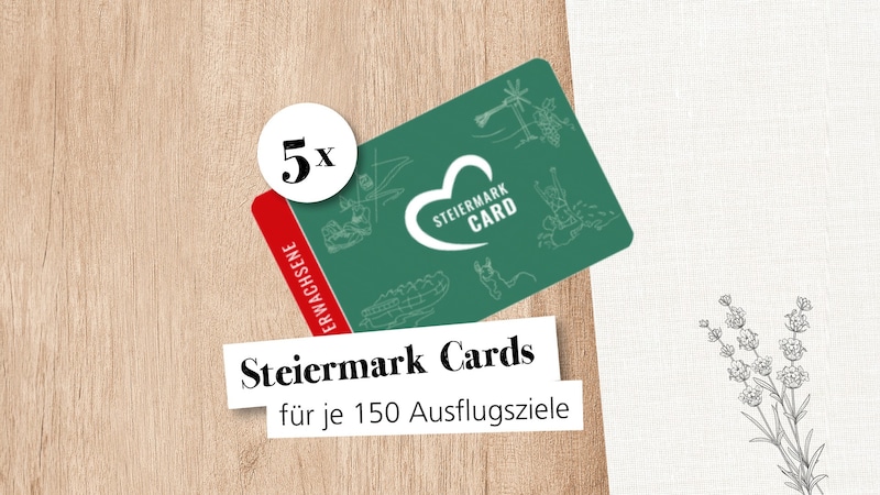 5x Steiermark Card für je 150 Ausflugsziele (Bild: SPAR)