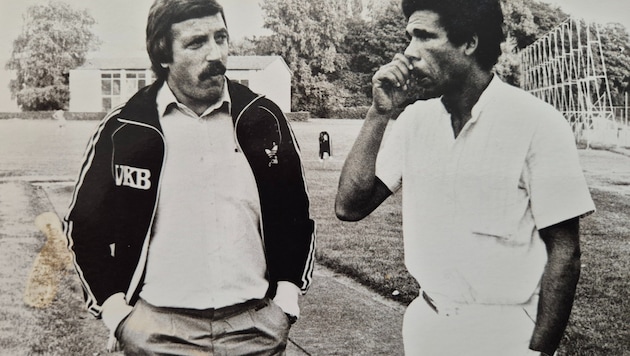 Hans Kondert at LASK once with Helmut Köglberger. (Bild: Hans Kondert, Krone KREATIV)