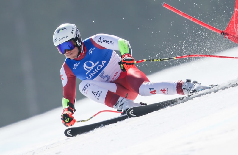 Lukas Feurstein testete eine überarbeiteten Prototyp des Raptor-„Schnürschuh“ bei den österreichischen Super-G-Meisterschaften. (Bild: GEPA pictures)