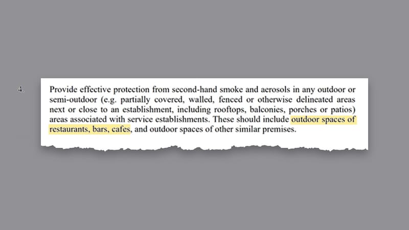 The Commission's proposal speaks of "effective protection against passive smoking", including in "outdoor areas of service establishments", including restaurants, bars and cafés. (Bild: Krone KREATIV/zVg)