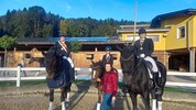 Landesmeisterin in Dressur Klasse M Christina Arl auf Relaxe, Vizemeisterin Georgina Egarter (9) ...
