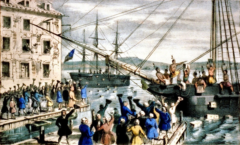 Die berühmte „Boston Tea Party“ von 1773 (Bild: Science Source / PhotoResearchers / picturedesk.com)