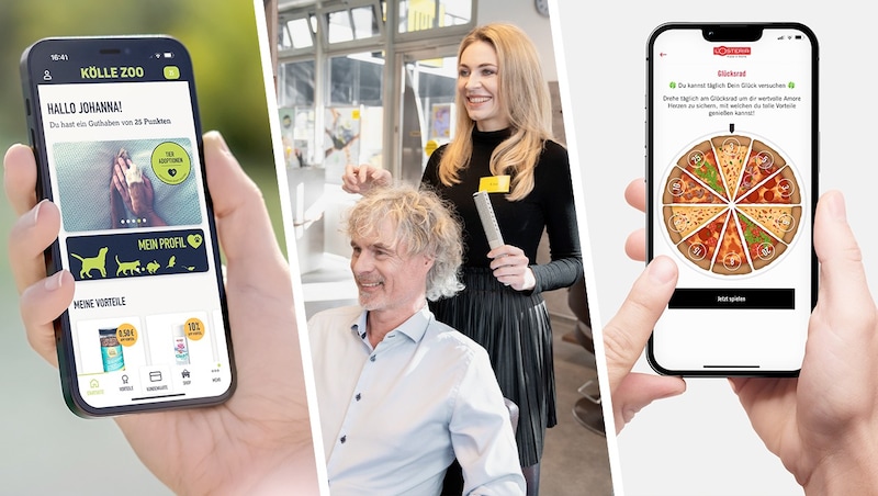 From retailers to hairdressers: 900 customers already rely on the solution from hello again in Leonding. (Bild: Krone KREATIV/hello again GmbH (2), Klipp)