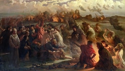 Hexen auf dem Weg zur Walpurgisnacht, Gemälde von Gustav Spangenberg.