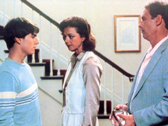 Tom Cruise, Janet Carroll and Nicholas Pryor in "Loose Business"