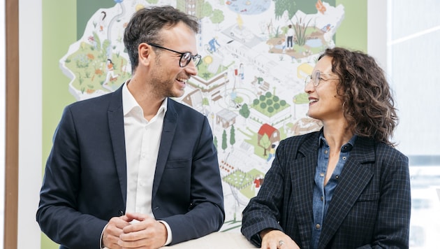  Die grüne Doppelspitze Vorarlbergs: Eva Hammerer und Daniel Zadra – die beiden wollen unbedingt auch nach der Landtagswahl mitregieren. (Bild: Mathis Fotografie)