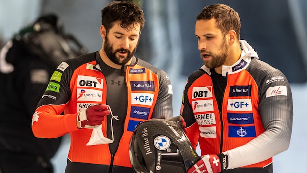 Sandro Michel (right) was lucky to survive the accident in February. (Bild: GEPA/GEPA pictures)