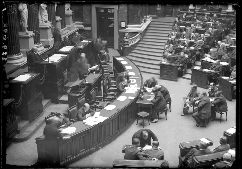 4. März 1933: Engelbert Dollfuß nutzte eine Geschäftsordnungspanne, um das Parlament aufzulösen. (Bild: picturedesk.com/ÖNB-Bildarchiv / picturedesk.com)