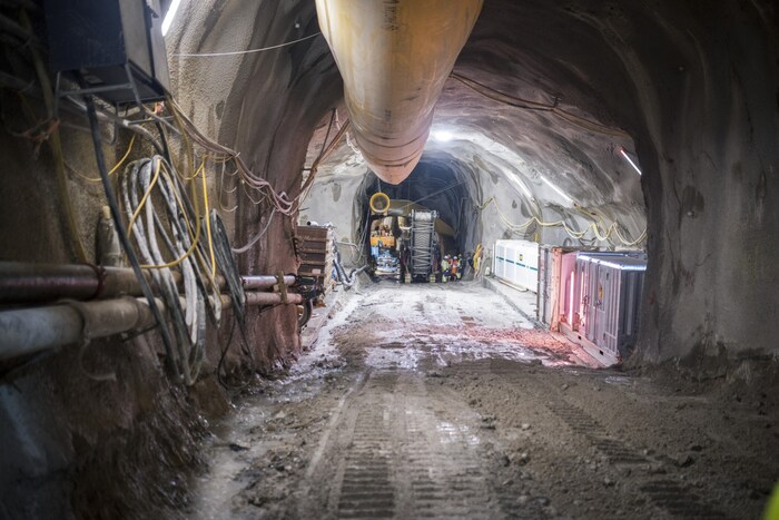 Der Stollen ist beeindruckend