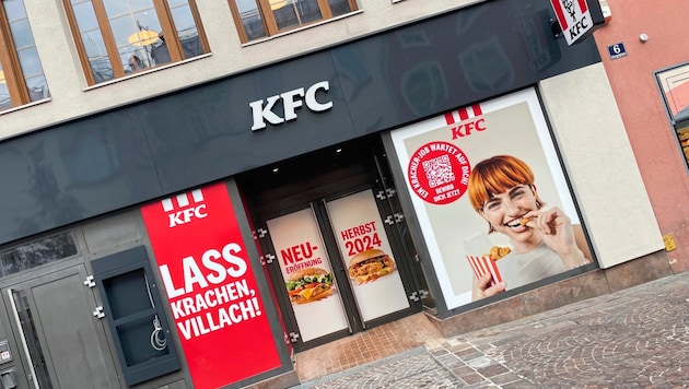 The countdown to the opening of KFC on Villach's main square is on! (Bild: Fister Katrin)