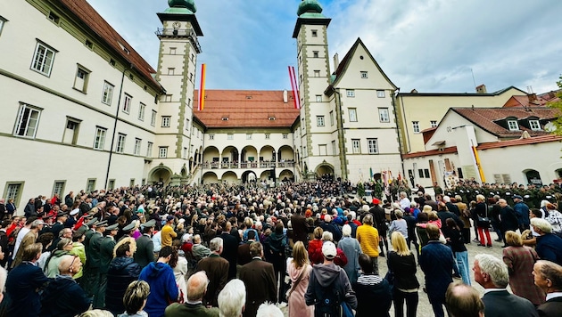 Die offizielle Landesfeier zum 10. Oktober wird im Landhaushof abgehalten. (Bild: Evelyn Hronek)