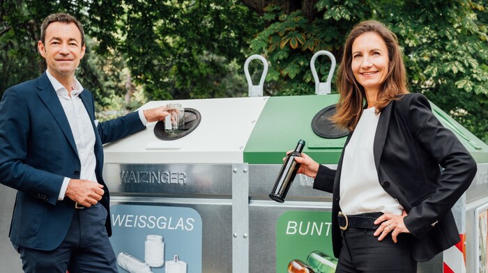 Dr. Harald Hauke & DI Eva Koller, Geschäftsführer der Austria Glas Recycling GmbH