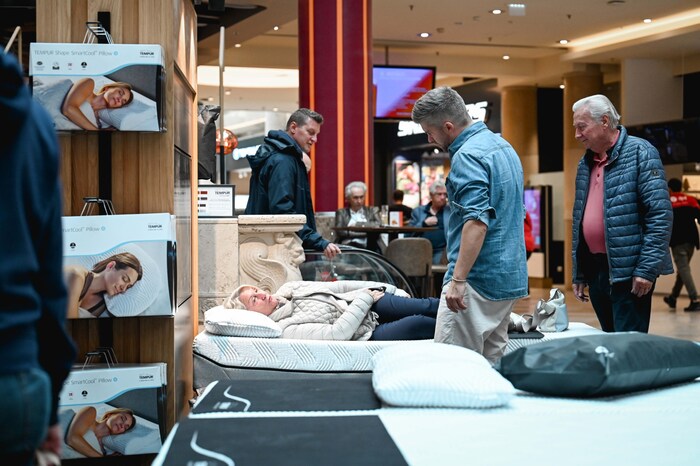 Renate Gatterbauer felt right at home at the Tempur Schlafsysteme exhibitor.