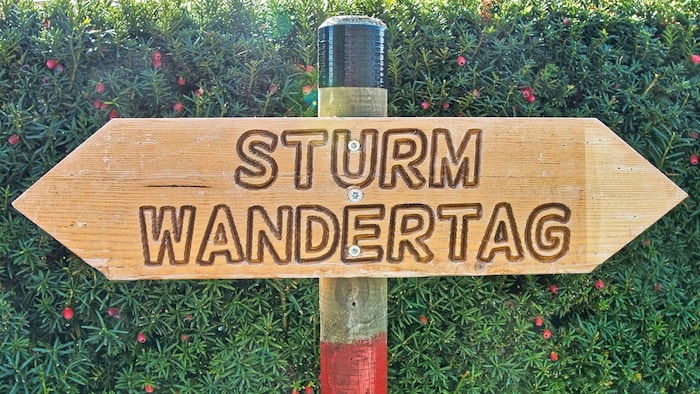 Wo geht es hier zum Sturm-Wandertag?.