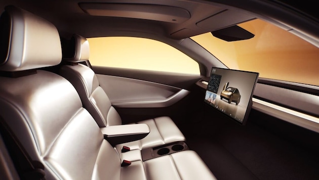 View of the interior of the "Cybercab" (Bild: Tesla)