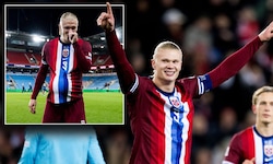 Erling Haaland deutete an, bald Papa zu werden.