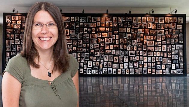 She can still laugh, even if she sometimes feels quite different: political scientist Ljiljana Radonić researches wars and genocides and their depictions, falsifications and so on. Take the Second World War, for example: the photos show victims of the Auschwitz-Birkenau concentration camp as part of an exhibition on site. (Bild: Krone KREATIV/stock.adobe.com/zVg/Radovic)