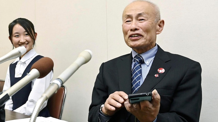 Nihon-Hidankyo-Präsident Toshiyuki Mimaki reagierte bereits auf die Auszeichnung seiner ...