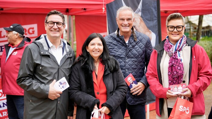 Die SPÖ um Spitzenkandidat Mario Leiter. 