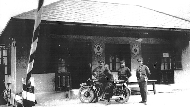 The border crossing in Thörl-Maglern in 1932 (Bild: Archiv der MArktgemeinde Arnoldstein)