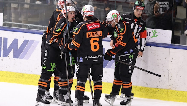 Jubilation for the Graz 99ers (Bild: GEPA)