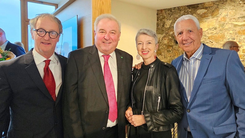 Hans Neuner, Herman Schützenhöfer, Gaby Schaunig und Fredi Riedl. (Bild: Tragner Christian)