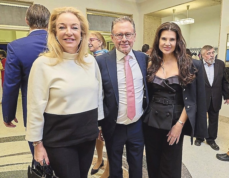 Salzburger-Festspiele- Chefin Kristina Hammer und Alexander Wrabetz mit Partnerin Leona König. (Bild: Tuma Alexander/Starpix / A. Tuma)