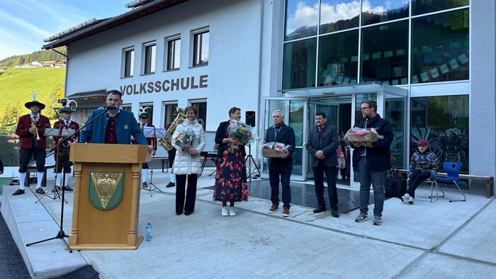Mayor Lukas Peer at the opening ceremony.