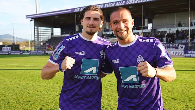 Goalscorer Savic (left) with Zottl. (Bild: Tröster Andreas/ANDREAS TROESTER)