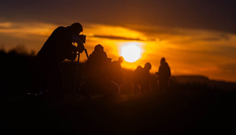 "Comet hunt" on the Sophienalpe in Vienna (Bild: APA/Georg Hochmuth)