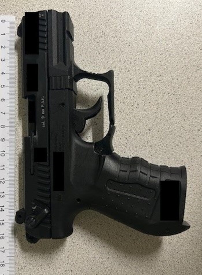 Mit dieser Waffe bedrohte er seinen Nachbarn.