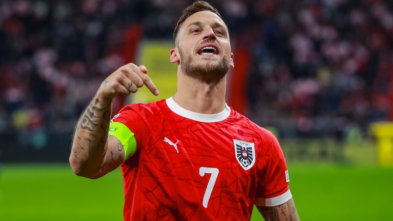 Marko Arnautovic played one of his best games in an ÖFB shirt. (Bild: GEPA/GEPA pictures)