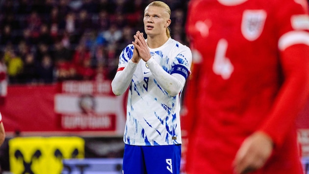 Erling Haaland went down with his Norwegians in Linz. (Bild: Urbantschitsch Mario)