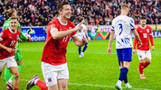 Michael Gregoritsch jubelte mit seinen Teamkollegen über einen Kantersieg gegen Norwegen.