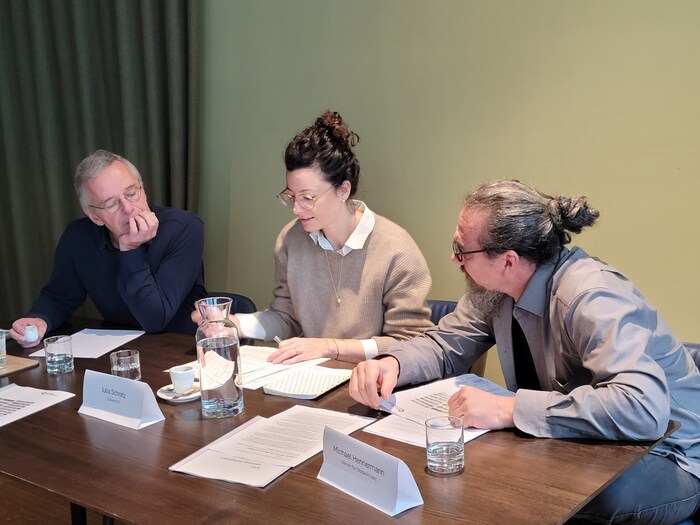 Wilfrid Pleger, Julia Schratz, Michael Hennermann (from left) present a package of measures for affordable housing. 
