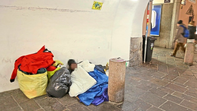 Innsbruck is affected by homelessness. Many people can no longer afford the rent, or can only afford it with difficulty. (Bild: Birbaumer Christof/Krone KREATIV)