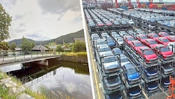 Die Fahrzeuge aus Vietnam (Symbolbild) haben bereits einen weiten Seeweg hinter sich. Aktuell warten sie am Hafen in Koper (Slowenien) auf die Weiterfahrt. Im November sollen die ersten Autos in die Steiermark rollen. (Bild: Krone KREATIV/viennareport.at, google Street View)