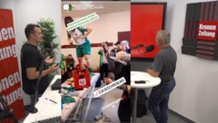 Kabinenparty im Studio. So feiert das Fußball Unterhaus.