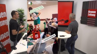 Kabinenparty im Studio. So feiert das Fußball Unterhaus.