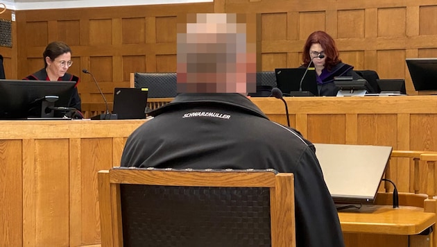 The accused German appeared remorseful in court and emphasized that he actually only wanted to help. (Bild: Chantal Dorn, Krone KREATIV)