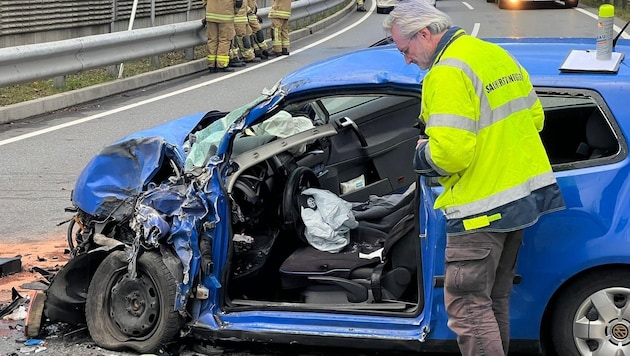 Sachverständiger Gerhard Kronreif am Unfallort (Bild: Markus Tschepp)